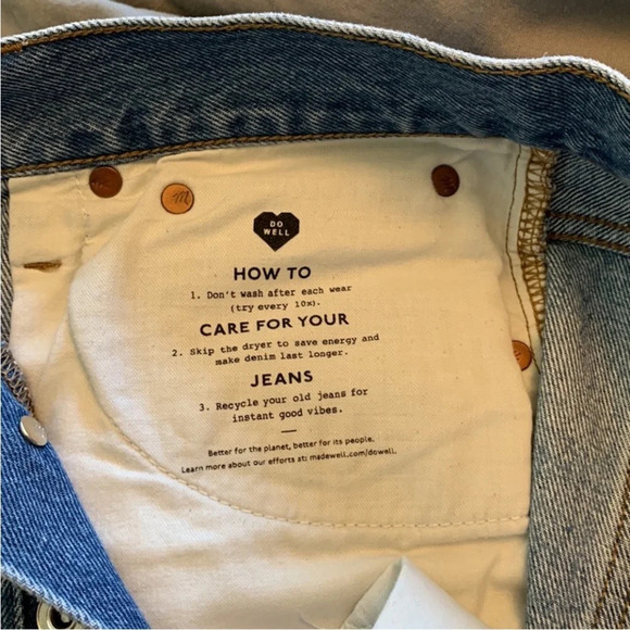 Madewell Relaxed cutoff  Denim Shorts in Homecrest Wash: size 30 coastal Cowgirl - Picture 10 of 13